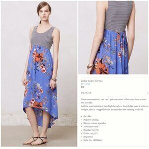 Anthropologie Lilka Zelie High-Low Maxi dress Size M